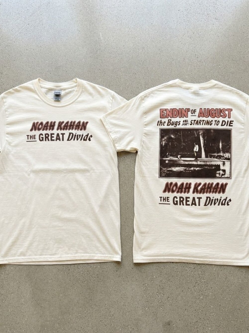 Noah Kahan The Great Divide Tour 2026 Cream T-Shirt S-4XL